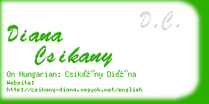 diana csikany business card